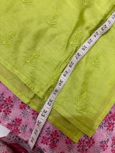 Lime Green Embroidered Kurta