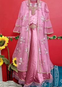 Beautiful Pink Gown With Shrug New