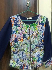 Stylish Floral Print Jacket