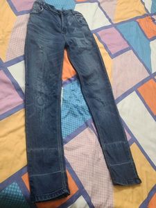 Stylish Blue Denim Jeans with back elastic