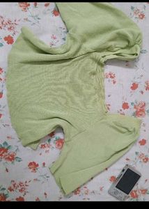 combo light blue and green top