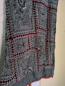 Black and White Printed Kurta ♣️
