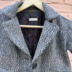 Stylish Kids Unisex Herringbone Coat