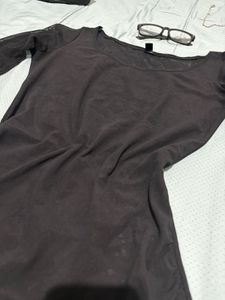 Black Long Sleeve Mesh Top