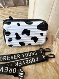 Cow Print Cosmetic Bag
