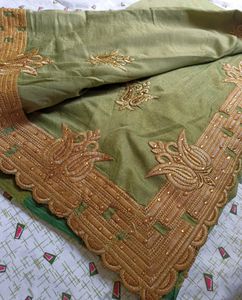 Olive Green Saree
