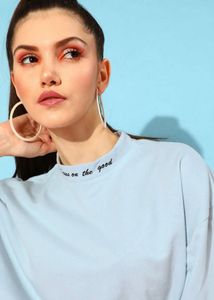 Light Blue Cropped Top