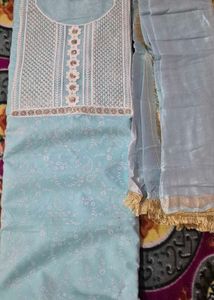 Light Blue Embellished Suit Salwar