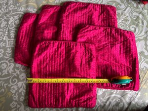 Vibrant Pink Textured Cushion Covers (Set of 5)