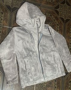 Cozy Grey Fleece Hoodie