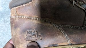 CAT Men's Brown Leather Lace-Up Boots