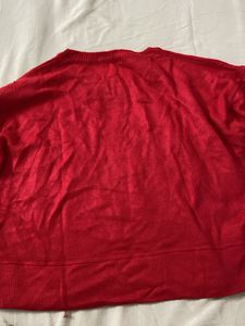 Vibrant Red Knit Sweater