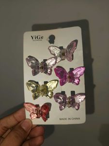 Butterfly Hair Clips Set