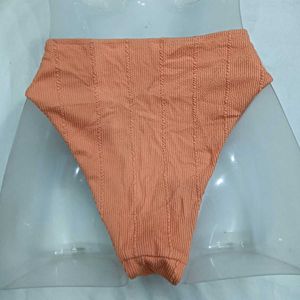 Orange🔥 Textured Bikini Bottom