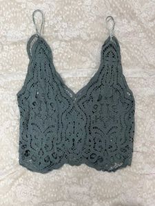 Crocheted Lace Crop Top