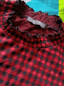 Imported Red Colour Cute Top