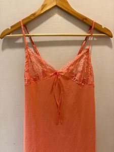 Peach Lace Trim Nightie