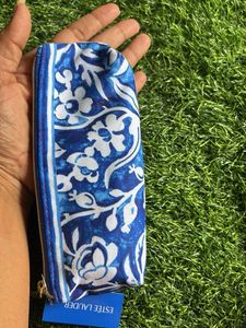 Estee Lauder Blue Floral Pouch