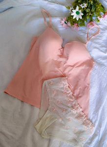 Cute padded cotton tank top
