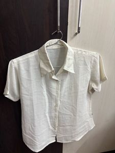 Classic White Short Sleeve Collared Shirt