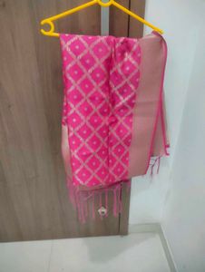 Diwali special Green Kurta With Pink Dupatta Set