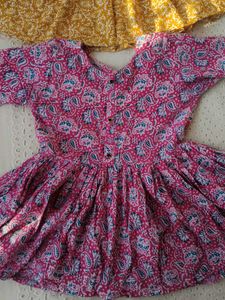 Cute Floral Print Frocks (Set of 2)