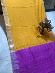 New Mustard Yellow Saree