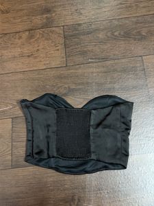 Black Satin Corset Top