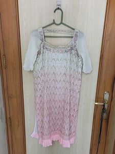 beautiful pink white kurti never worn