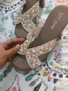 Embellished Heeled Sandals