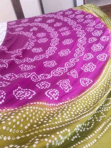 Vibrant Bandhani Lehenga Choli material (3 piece)