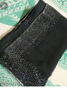 Elegant Black Embellished Saree