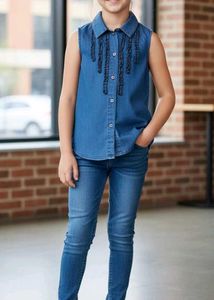 Denim Sleeveless Top