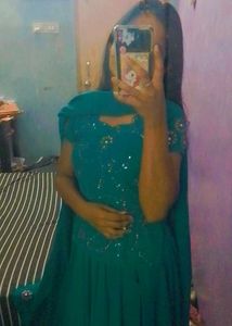 Sea Green Colour Skirt And Top Set