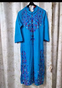 Embroidered blue Kurta