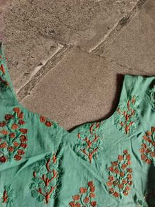 Embroidered Cotton Kurta