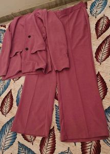 Stylish light pink purple Blazer and Pant Set