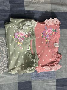 Cute Polka Dot Floral Sweatshirt 2 pieces