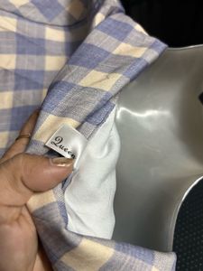 Checked Double-Breasted Dress with Belt