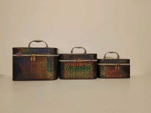 Set of 3 Glitter Makeup Boxes