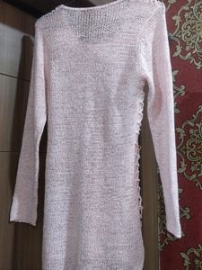 Stylish Pink Woolen Top For Winters