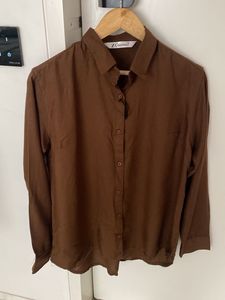 Classic Brown Button-Up Shirt