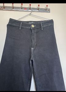 ZARA Black Wide Leg Jeans