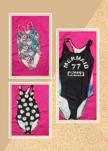 Combo Adorable Swimsuits for Girls  Age 6-10