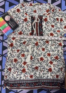 Boho Floral Print Tunic Top