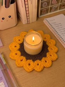 Sunflower Crochet Coaster
