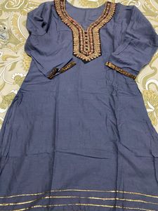 Never wear New Elegant Blue Embroidered Kurti