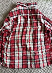 Men's Red Plaid Long Sleeve Shirt
