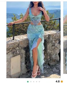 Newme ruffle trim slit coord set