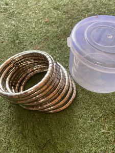 sprial silver bangle